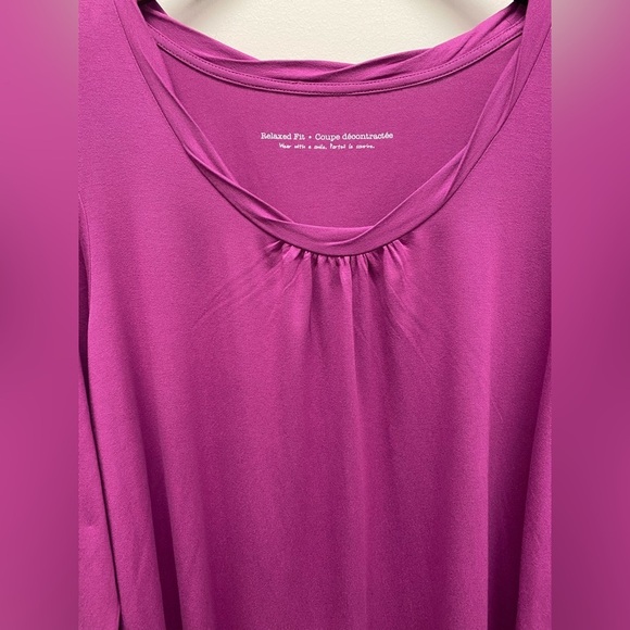 ✨ 4 for $30 ✨Penningtons Purple-ish Relaxed Fit Long Top / Shirt Size 3x - Picture 2 of 5